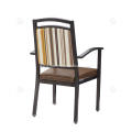 Modern minimalist style wooden armrest dining chairs